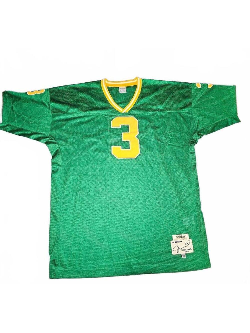 Vintage Green Montana #3 Football Jersey by Adidas 4XL